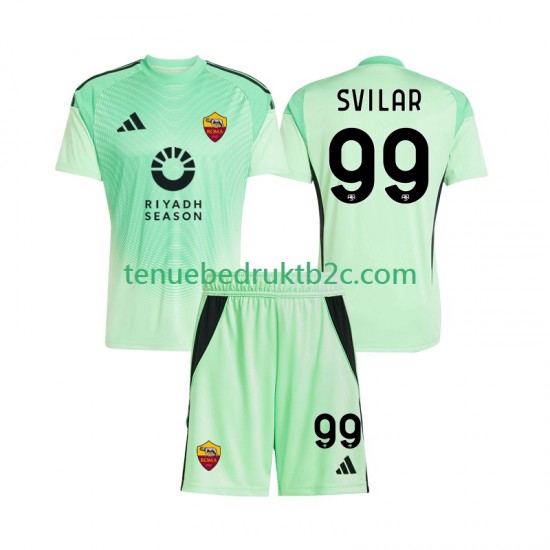 Uitshirt 4de shirt AS Roma Keeper Mile Svilar 99 Voetbalteneu Kinderen 2025-26 S-S