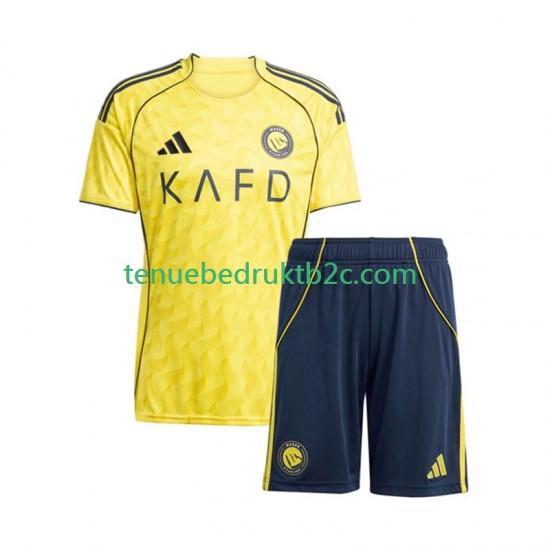 Thuisshirt Al Nassr Voetbalteneu Kinderen 2025-26 S-S