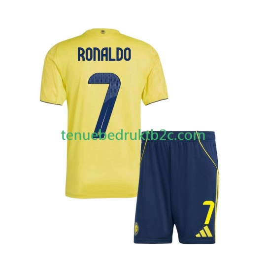 Thuisshirt Al Nassr Cristiano Ronaldo 7 Voetbalteneu Kinderen 2025-26 S-S