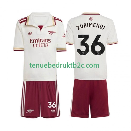 3de shirt Arsenal Martin Zubimendi 36 Voetbalteneu Kinderen 2025-26 S-S