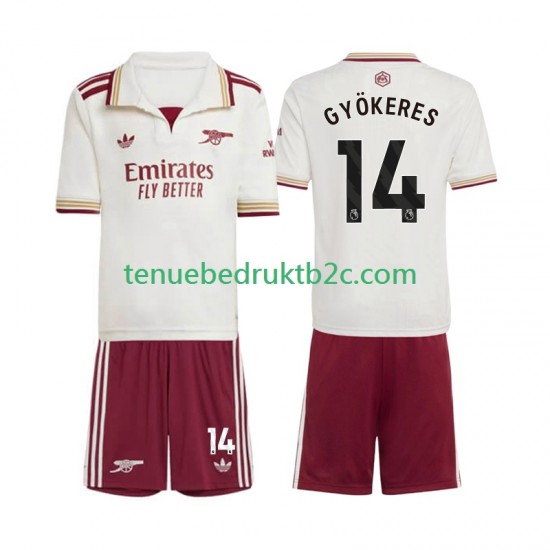 3de shirt Arsenal Viktor Gyokeres 14 Voetbalteneu Kinderen 2025-26 S-S