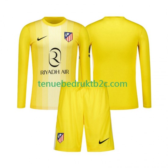 Thuisshirt Atlético Madrid Keeper Voetbalteneu Kinderen 2025-26 L-S