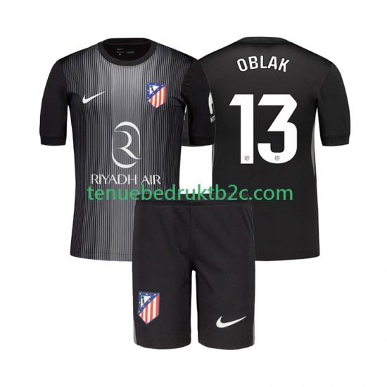 Uitshirt Atlético Madrid Keeper Jan Oblak 13 Voetbalteneu Kinderen 2025-26 S-S