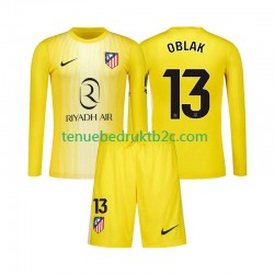 Thuisshirt Atlético Madrid Keeper Jan Oblak 13 Voetbalteneu Kinderen 2025-26 L-S
