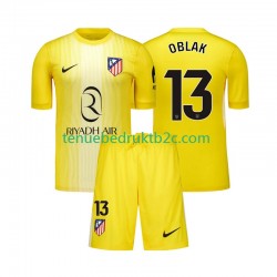 Thuisshirt Atlético Madrid Keeper Jan Oblak 13 Voetbalteneu Kinderen 2025-26 S-S