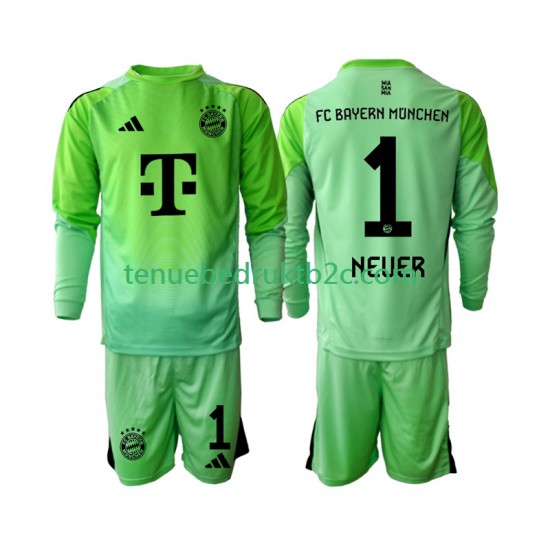 Thuisshirt FC Bayern München Keeper Neuer 1 Voetbalteneu Kinderen 2025-26 L-S