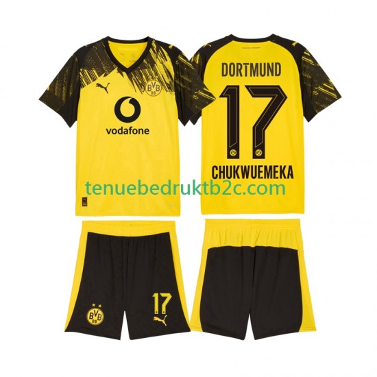 Thuisshirt Borussia Dortmund Carney Chukwuemeka 17 Voetbalteneu Kinderen 2025-26 S-S