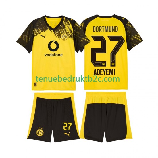 Thuisshirt Borussia Dortmund Karim Adeyemi 27 Voetbalteneu Kinderen 2025-26 S-S