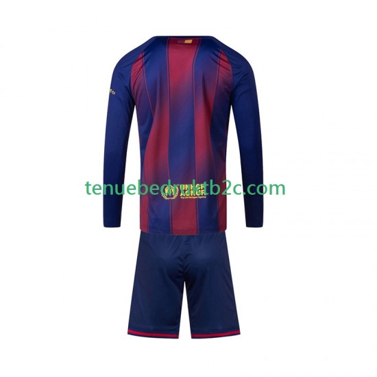 Thuisshirt FC Barcelona Voetbalteneu Kinderen 2025-26 L-S