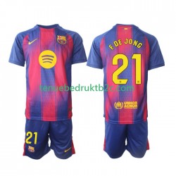 Thuisshirt FC Barcelona Frenkie de Jong 21 Voetbalteneu Kinderen 2025-26 S-S