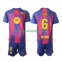 Thuisshirt FC Barcelona Gavi 6 Voetbalteneu Kinderen 2025-26 S-S