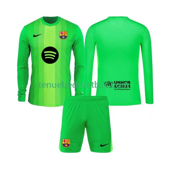 Thuisshirt FC Barcelona Keeper Voetbalteneu Kinderen 2025-26 L-S