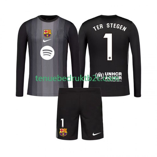 3de shirt FC Barcelona Keeper Ter Stegen 1 Voetbalteneu Kinderen 2025-26 L-S