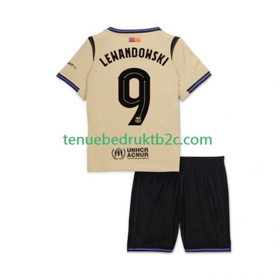 Uitshirt FC Barcelona Robert Lewandowski 9 UCL Voetbalteneu Kinderen 2025-26 S-S