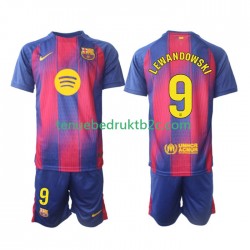 Thuisshirt FC Barcelona Robert Lewandowski 9 Voetbalteneu Kinderen 2025-26 S-S