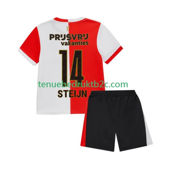 Thuisshirt Feyenoord Rotterdam Sem Steijn 14 Voetbalteneu Kinderen 2025-26 S-S