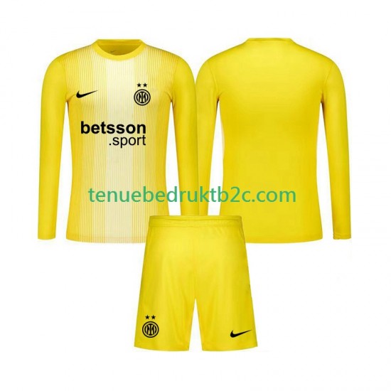 Uitshirt Inter Milan Keeper Voetbalteneu Kinderen 2025-26 L-S