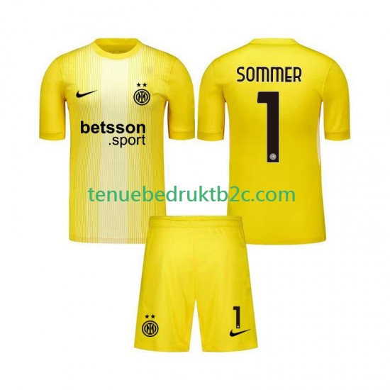 Uitshirt Inter Milan Keeper Yann Sommer 1 Voetbalteneu Kinderen 2025-26 S-S