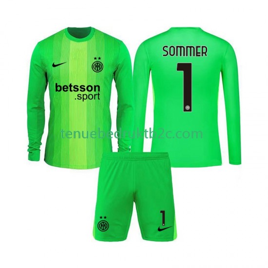 3de shirt Inter Milan Keeper Yann Sommer 1 Voetbalteneu Kinderen 2025-26 L-S