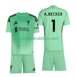 Thuisshirt Liverpool Keeper Alisson Becker 1 Voetbalteneu Kinderen 2025-26 S-S