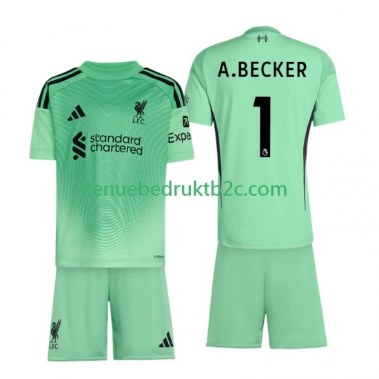 Thuisshirt Liverpool Keeper Alisson Becker 1 Voetbalteneu Kinderen 2025-26 S-S