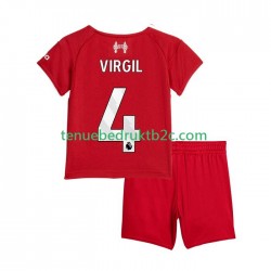 Thuisshirt Liverpool Virgil van Dijk 4 Voetbalteneu Kinderen 2025-26 S-S