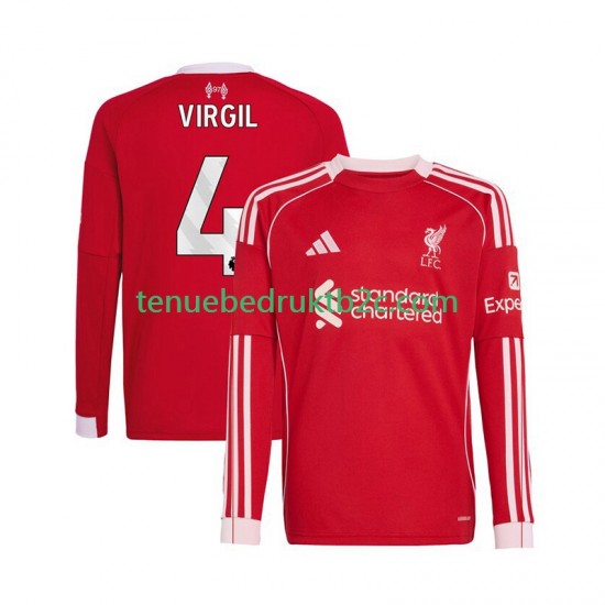 Thuisshirt Liverpool Virgil van Dijk 4 Mannen 2025-26 L-S