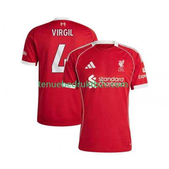 Thuisshirt Liverpool Virgil van Dijk 4 Mannen 2025-26 S-S
