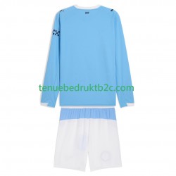 Thuisshirt Manchester City Voetbalteneu Kinderen 2025-26 L-S