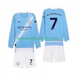 Thuisshirt Manchester City Omar Marmoush 7 Voetbalteneu Kinderen 2025-26 L-S