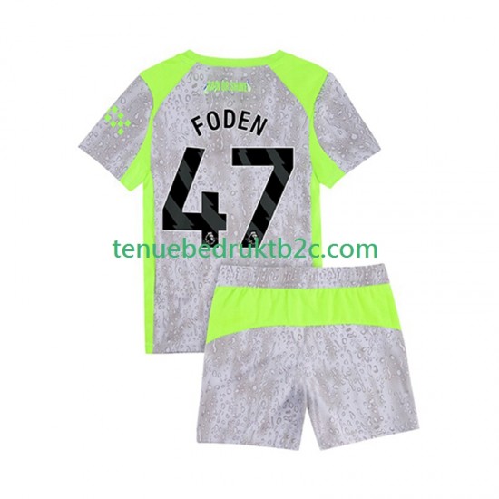 3de shirt Manchester City Phil Foden 47 Voetbalteneu Kinderen 2025-26 S-S