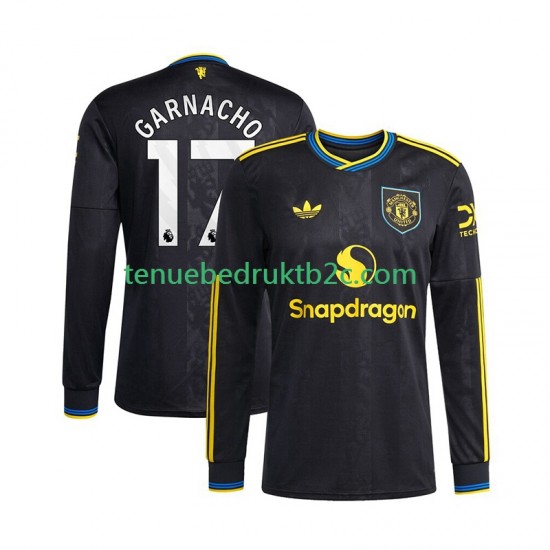 3de shirt Manchester United Alejandro Garnacho 17 Mannen 2025-26 L-S
