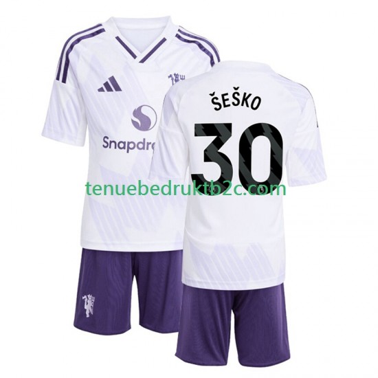 Uitshirt Manchester United Benjamin Sesko 30 Voetbalteneu Kinderen 2025-26 S-S
