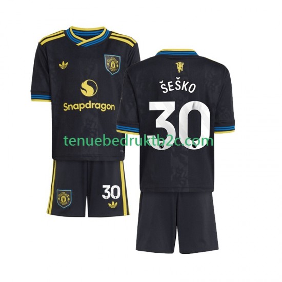 3de shirt Manchester United Benjamin Sesko 30 Voetbalteneu Kinderen 2025-26 S-S