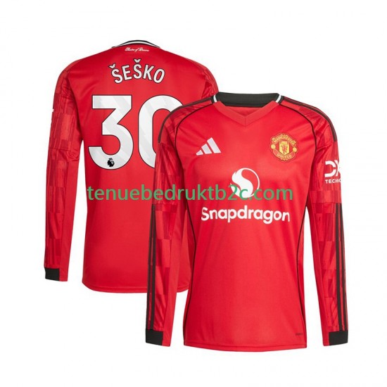 Thuisshirt Manchester United Benjamin Sesko 30 Mannen 2025-26 L-S
