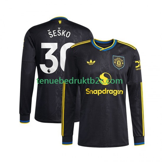 3de shirt Manchester United Benjamin Sesko 30 Mannen 2025-26 L-S