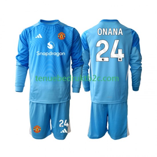Thuisshirt Manchester United Keeper Andre Onana 24 Voetbalteneu Kinderen 2025-26 L-S
