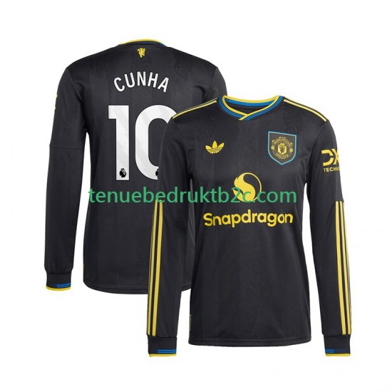 3de shirt Manchester United Matheus Cunha 10 Mannen 2025-26 L-S