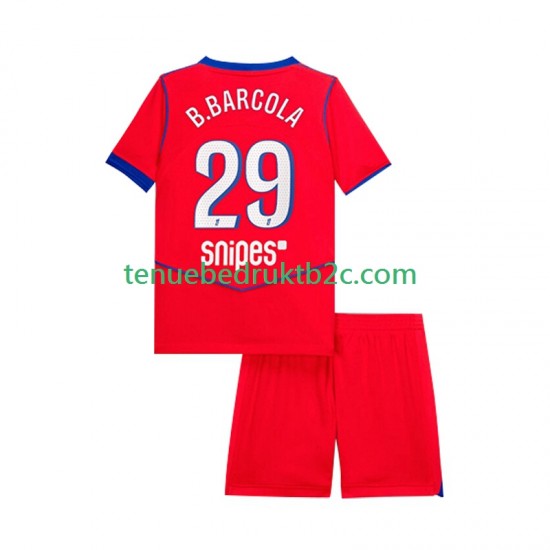 3de shirt Paris Saint-Germain Bradley Barcola 29 Voetbalteneu Kinderen 2025-26 S-S