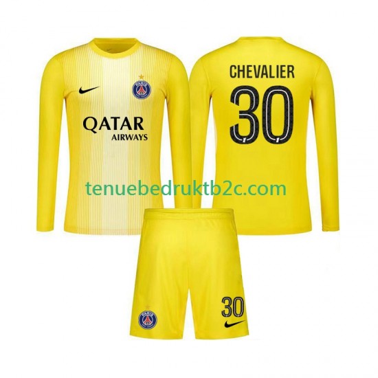 3de shirt Paris Saint-Germain Keeper Lucas Chevalier 30 Voetbalteneu Kinderen 2025-26 L-S