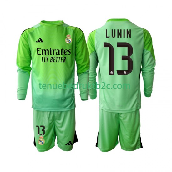 Uitshirt Real Madrid Keeper Andriy Lunin 13 Voetbalteneu Kinderen 2025-26 L-S