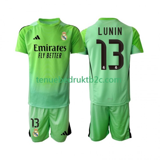Uitshirt Real Madrid Keeper Andriy Lunin 13 Voetbalteneu Kinderen 2025-26 S-S