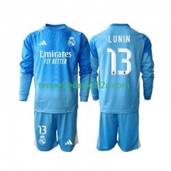 Thuisshirt Real Madrid Keeper Andriy Lunin 13 Voetbalteneu Kinderen 2025-26 L-S