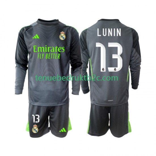 3de shirt Real Madrid Keeper Andriy Lunin 13 Voetbalteneu Kinderen 2025-26 L-S