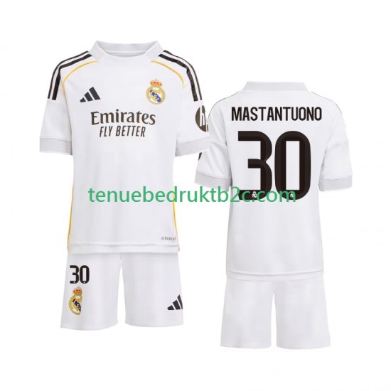 Thuisshirt Real Madrid Mastantuono 30 Voetbalteneu Kinderen 2025-26 S-S