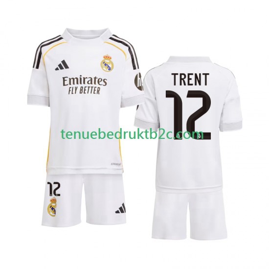 Thuisshirt Real Madrid Trent Alexander-Arnold 12 Voetbalteneu Kinderen 2025-26 S-S