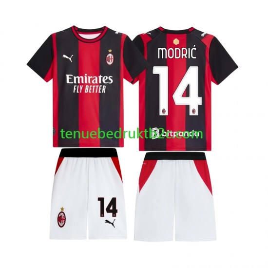 Thuisshirt AC Milan Luka Modric 14 Voetbalteneu Kinderen 2026-27 S-S