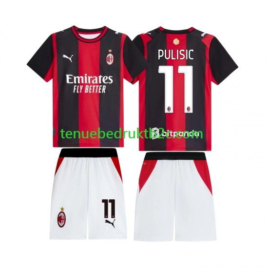 Thuisshirt AC Milan Pulisic 11 Voetbalteneu Kinderen 2026-27 S-S