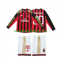 Thuisshirt Retro AC Milan RONALDINHO 80 2013 2014 Voetbalteneu Kinderen L-S
