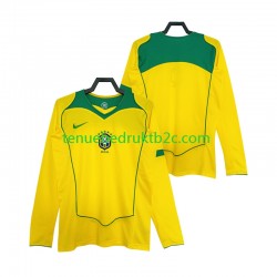 Thuisshirt Retro Brazilië Mannen 2004 L-S